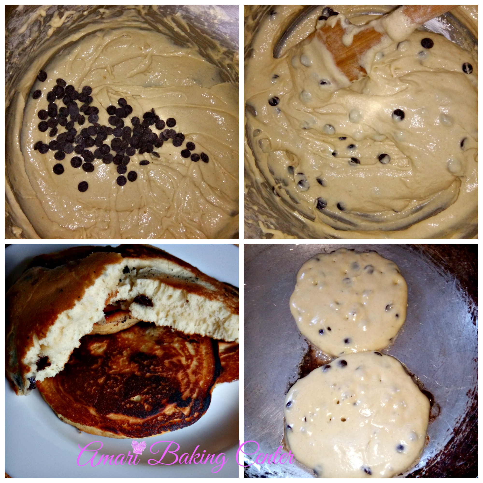 Choc Chip Pancake Recipe Pictorial