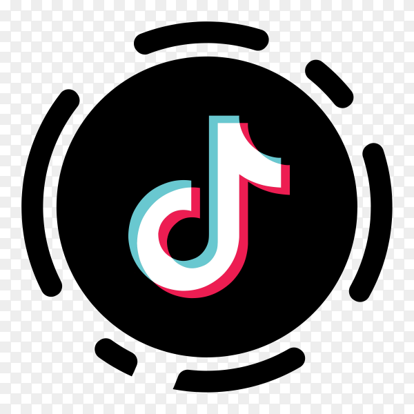 Tiktok-logo-minimal-simple-design-on-transparent-PNG
