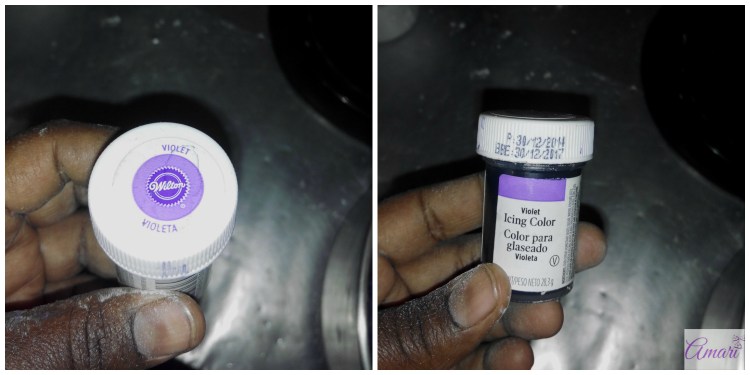 Purple gel color from Wilton