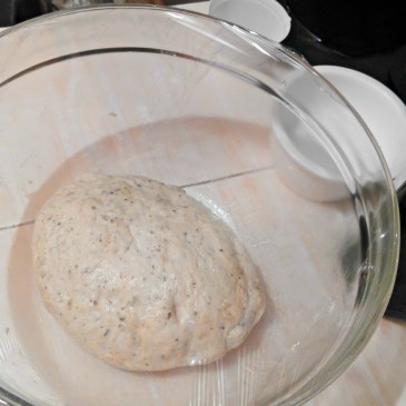 Wrap the dough with cling film