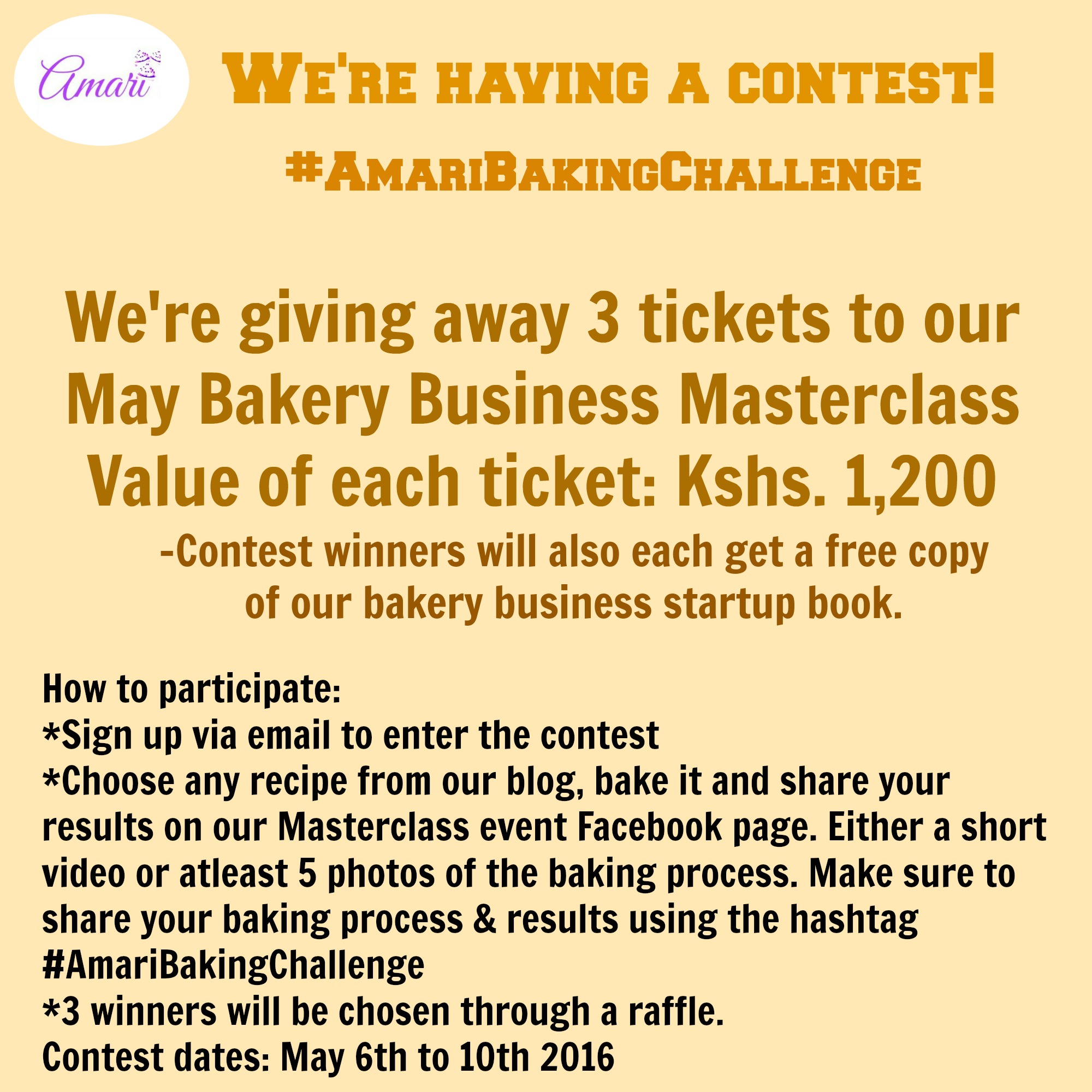 #AmariBakingChallenge Contest – Baking with Amari | Online Baking Classes