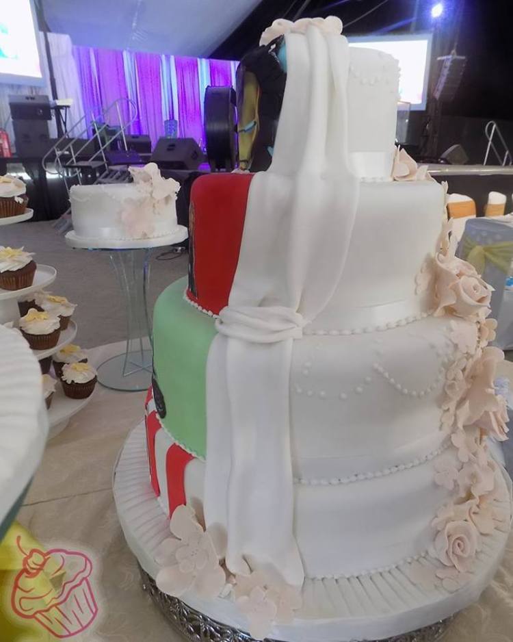 Beautiful 2 face wedding cake by cakes.co.ke