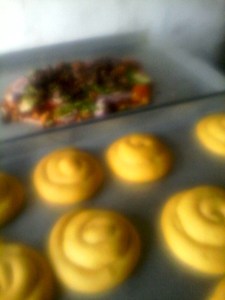 Scones and Pizza from Mariam after Amari classes