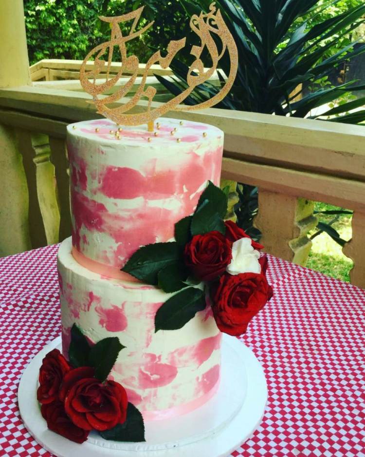 2tier Water color cake by Aboud Amal of Gatuex by Amal