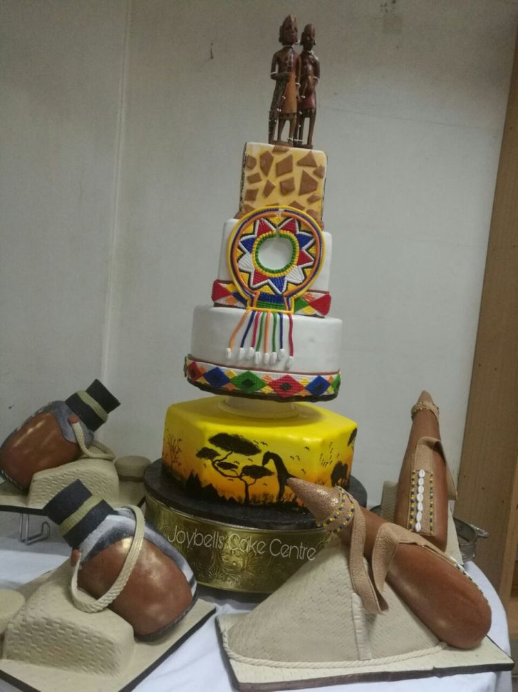AFrican-themed Wedding cake- Joybells