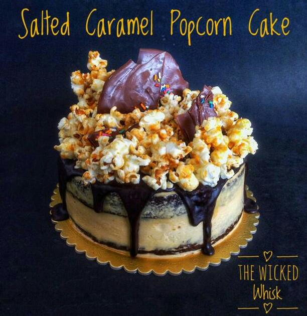 Caramel Popcorn Cake by Wicked Whisk Cake