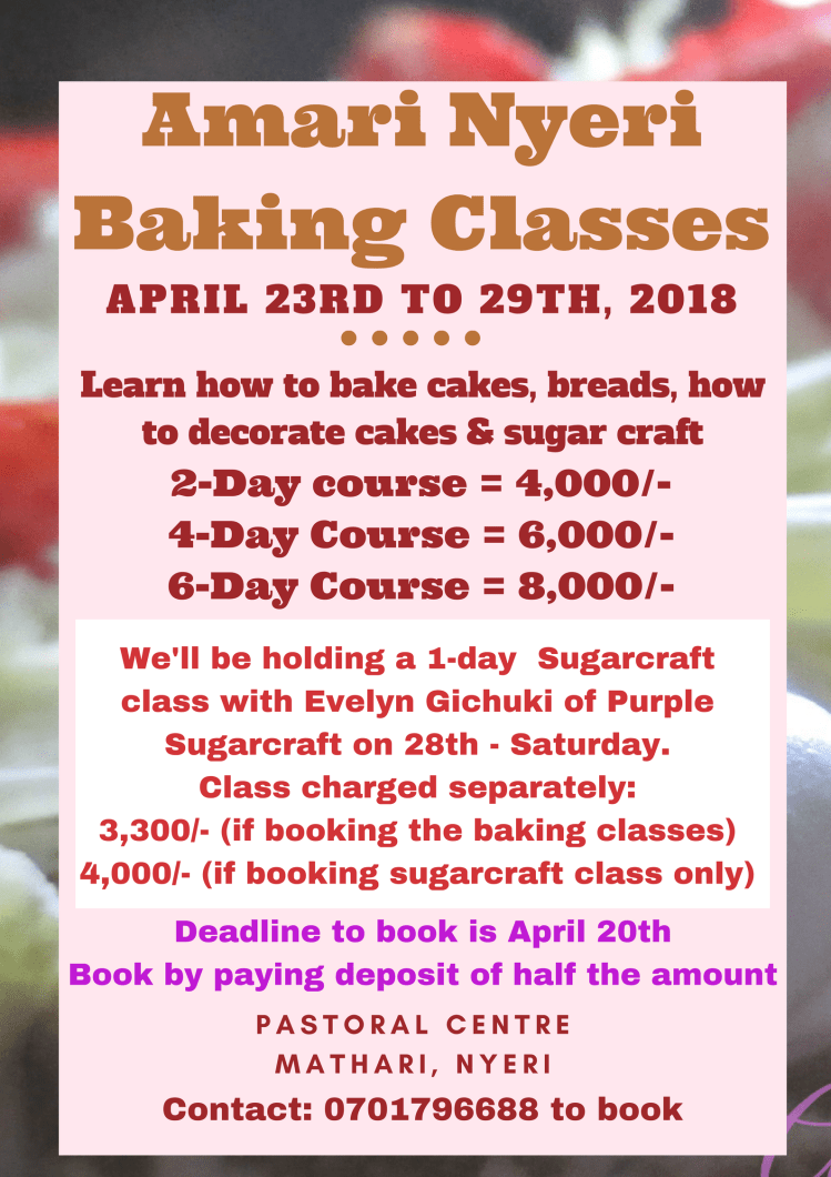 Amari Nyeri Classes 2018 Poster - April