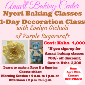 Nyeri Baking Classes_Evelyn - 1-Day Decoration Class April 2018 (1)